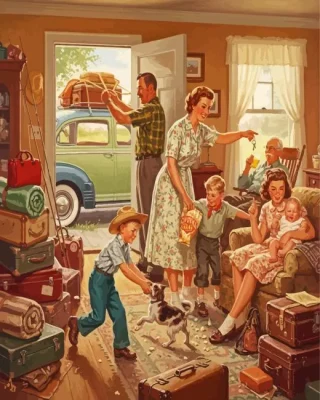 Messy Family Trip Paint By Numbers