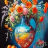 Floral Vase Paint By Numbers