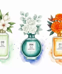 Flowers And Perfumes Bottles Paint By Numbers