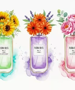 Flowers And Perfumes Paint By Numbers