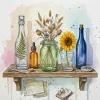 Glass Bottles And Jars Paint By Numbers