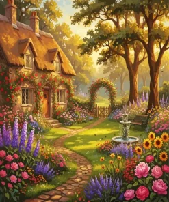 House Garden Paint By Numbers