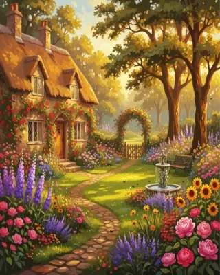 House Garden Paint By Numbers
