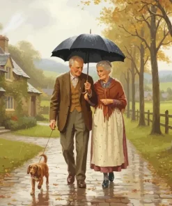 Old Couple In Love Paint By Numbers