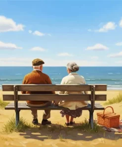 Old Couple In Love Paint By Numbers