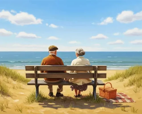 Old Couple In Love Paint By Numbers