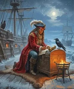 Pirate Black Lady Paint By Numbers
