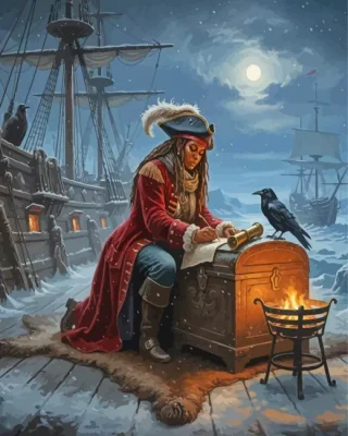 Pirate Black Lady Paint By Numbers 