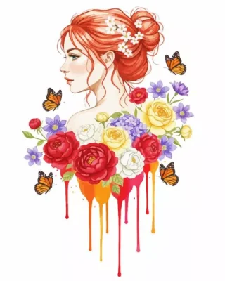 Redhead Girl Paint By Numbers