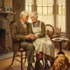 Romantic Old Couple Paint By Numbers