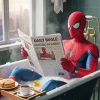 Spiderman Bathing Paint By Numbers
