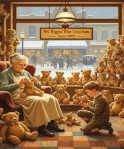 Teddy Bear Store Paint By Numbers