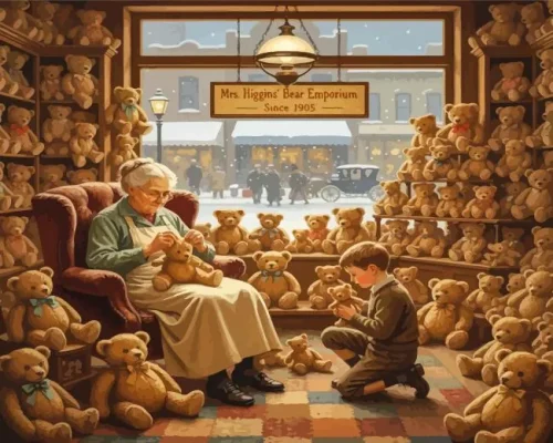 Teddy Bear Store Paint By Numbers