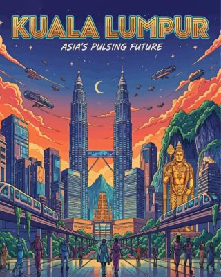 The Federal Territory Of Kuala Lampur Paint By Numbers