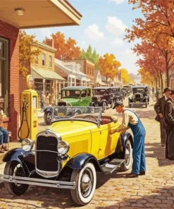 Yellow Car Paint By Numbers