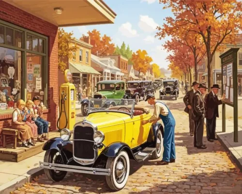 Yellow Car Paint By Numbers