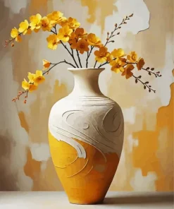 Yellow Flowers Vase Paint By Numbers