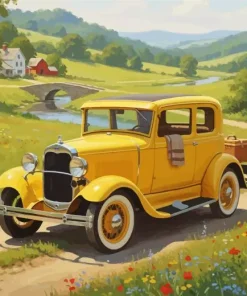 Yellow Car Paint By Numbers