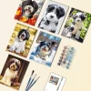 Black and white tibetan terrier Mini paint by numbers