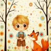 Boy And Fox Paint By Numbers