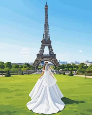 Bride In Paris Paint By Numbers 