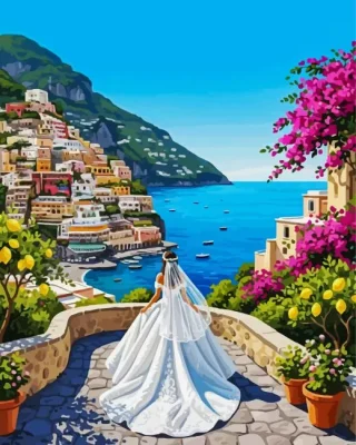 Bride In Positano Paint By Numbers