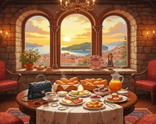 Croatian Breakfast Paint By Numbers