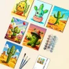 Cute succulent mini paint by numbers