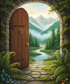 Entry To the Green Land Paint By Numbers
