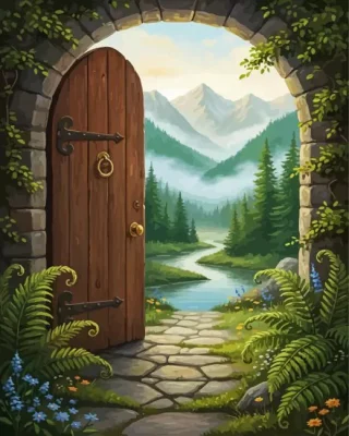 Entry To the Green Land Paint By Numbers