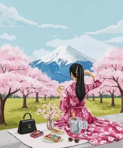 Japanese Picnic Paint By Numbers