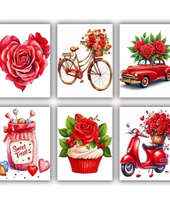 Love And Roses Mini Paint By Numbers