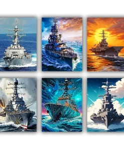 Navy Ship Mini Paint By Numbers