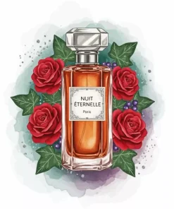 Nuit Eternelle And Flowers Paint By Numbers