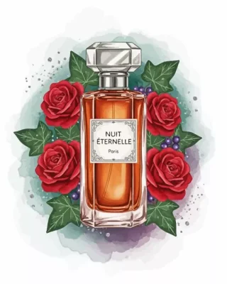Nuit Eternelle And Flowers Paint By Numbers