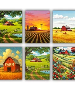 Red Barn Mini Paint By Numbers