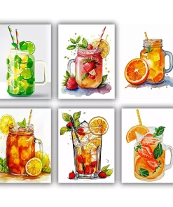 Summer Cocktail Mini Paint By Numbers