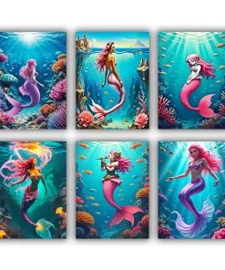 The Pink Mermaid Mini Paint By Numbers