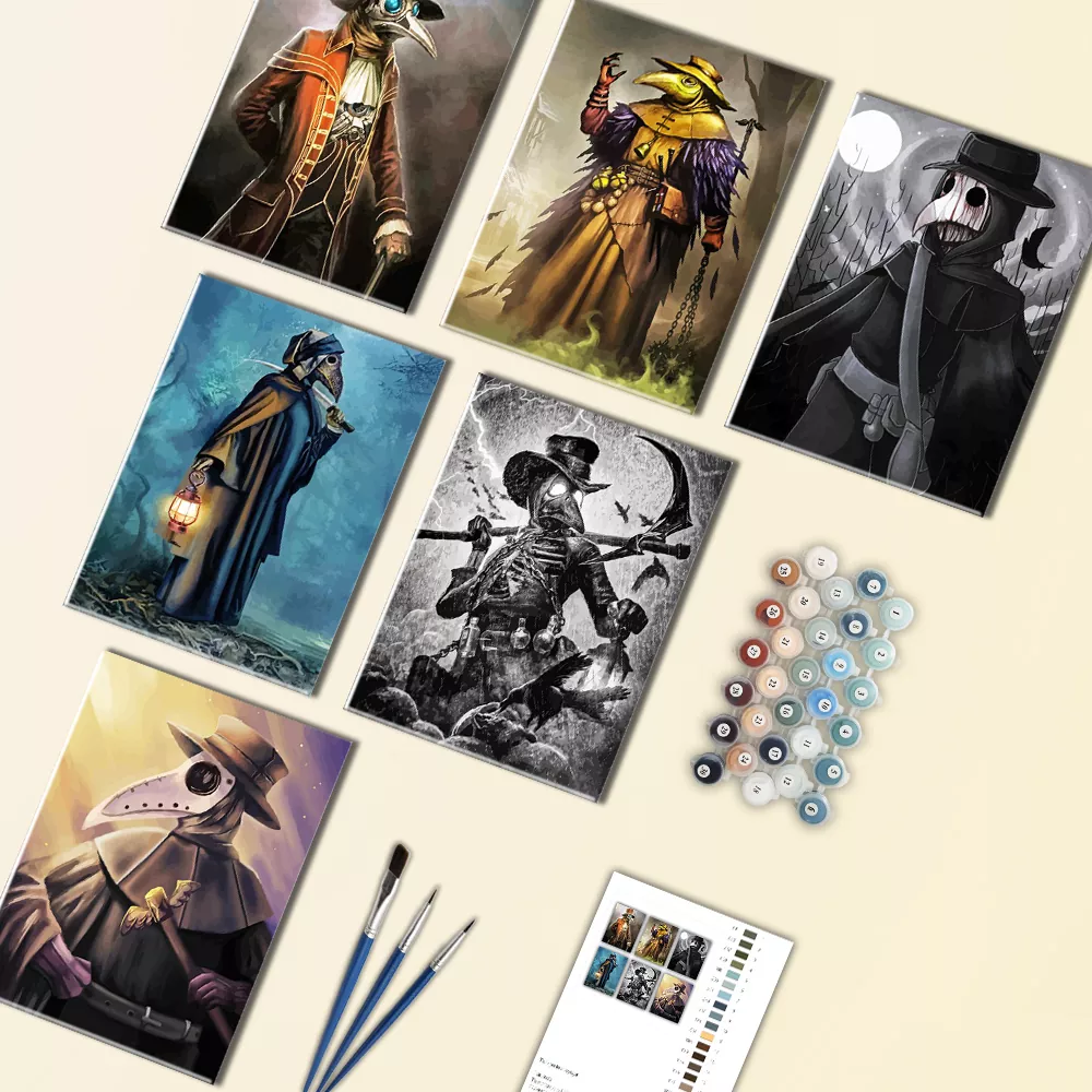 The Plague Doctor Mini paint by numbers