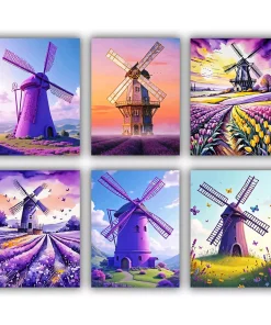 The Purple Windmill mini paint by numbers