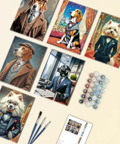 The sophisticated dog mini paint by numbers