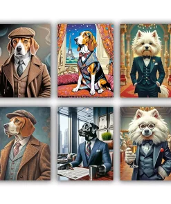 The sophisticated dog mini paint by numbers