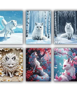 The white fox mini paint by numbers