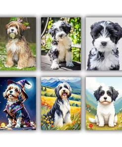 Tibetan Terrier Mini Paint By Numbers
