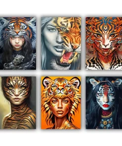 Tiger Woman Mini Paint By Numbers