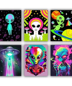 Trippy Alien Mini Paint By Numbers