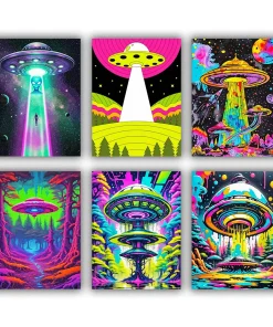 Trippy Ufo Mini Paint By Numbers