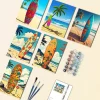 Tropical Surfboard Mini paint by numbers