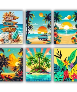 Tropical Vibes Mini Paint By Numbers