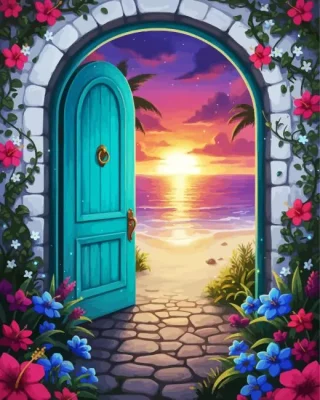 Tropical Sunrise Paint By Numbers